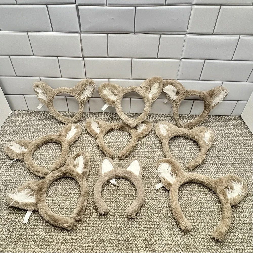 Great Wolf Lodge Ear‎ Headbands Party Set Of 9 EUC Pool Party Fun Decorations